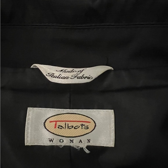 Talbots Black Shell Lined Jacket 24” x 27” - Picture 6 of 10